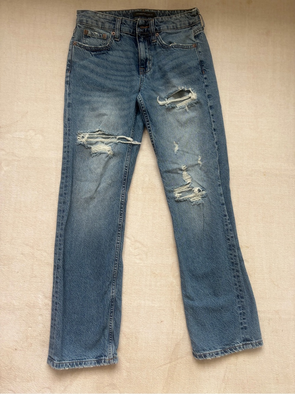 Aeropostale Light Blue Low-Rise 90s Baggy Jeans